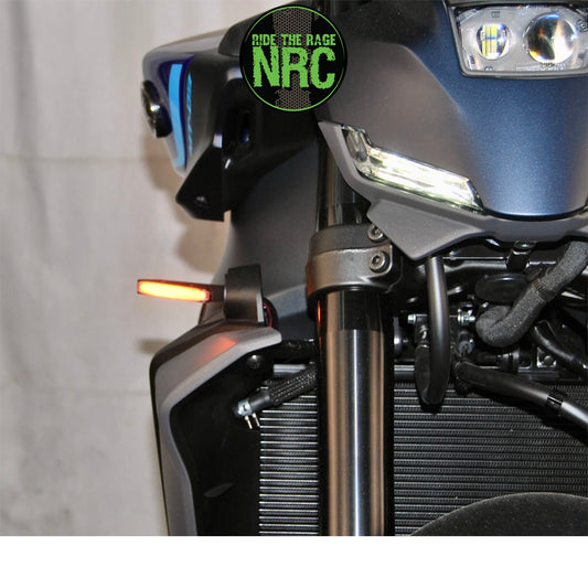 ２０２４年から現行年式モデル ヤマハ ＭＴ－０９用 NRC ニューレイジサイクル LEDフロントターンシグナルキット YAMAHA MT-09 FRONT TURN SIGNALS (2024-PRESENT) (送料無料)