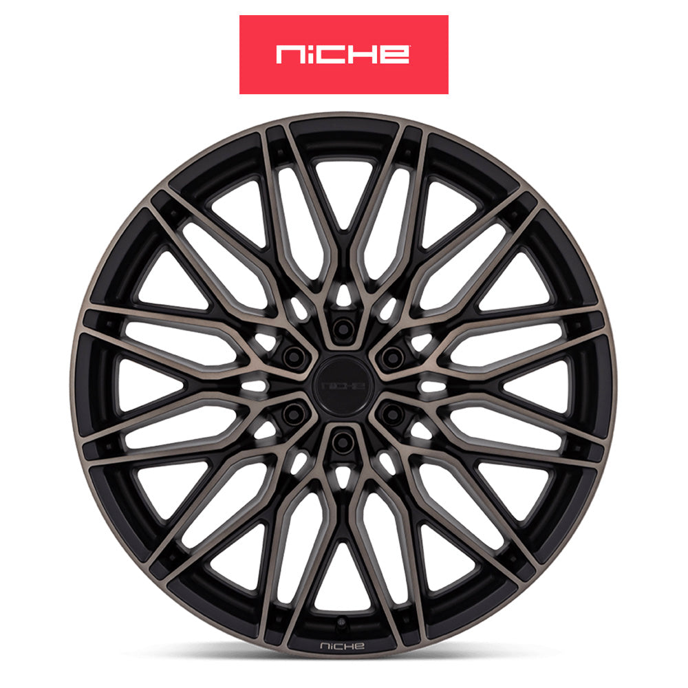 トヨタ ランドクルーザー用  ニッチ カラブリア６ 20x9.5J ET 30 フロント、リア マットブラック マシンド ダークティント ホイール４本セット　Niche CALABRIA 6 20X9.5 6X5.5 106 +30 MBLK-DT (消費税、送料込み)