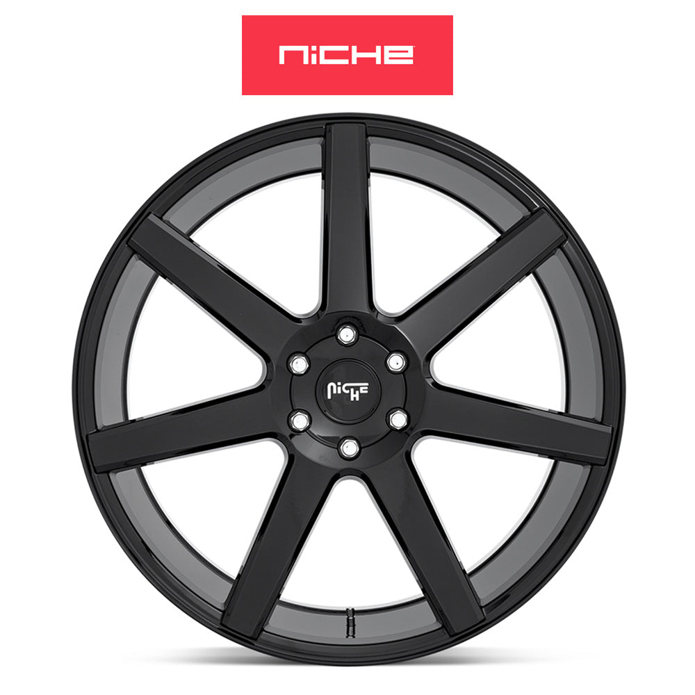 トヨタ ランドクルーザー用 ニッチ フューチャー 20x9.5J ET 30 フロント、リア グロスブラック ホイール４本セット　 Niche FUTURE 20X9.5 6X5.5 106.1 BL +30 (消費税、送料込み)
