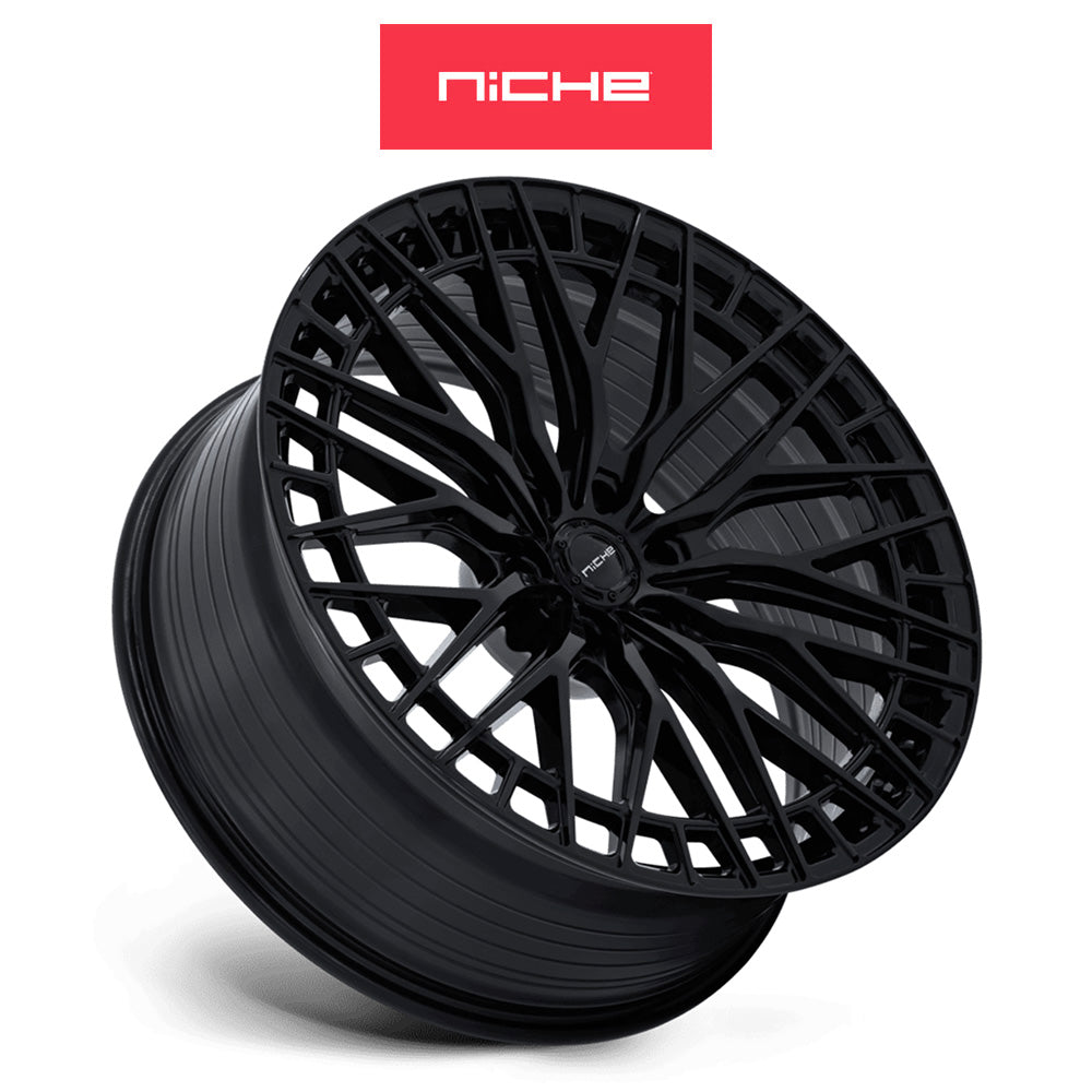 シボレー タホ 用 ニッチ ジェノア 22x10J ET 20 フロント、リア グロスブラック フリーフォームホイール４本セット (消費税、送料込み)