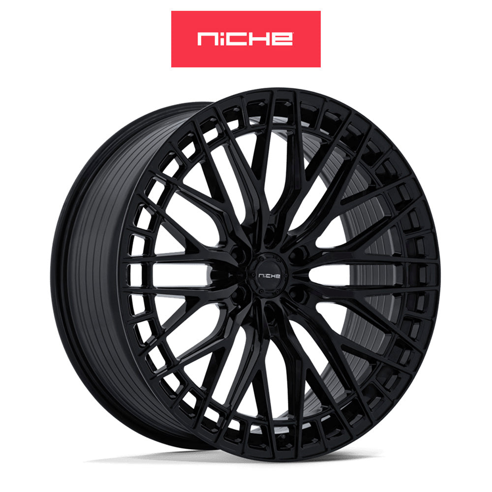 シボレー タホ 用 ニッチ ジェノア 22x10J ET 20 フロント、リア グロスブラック フリーフォームホイール４本セット (消費税、送料込み)