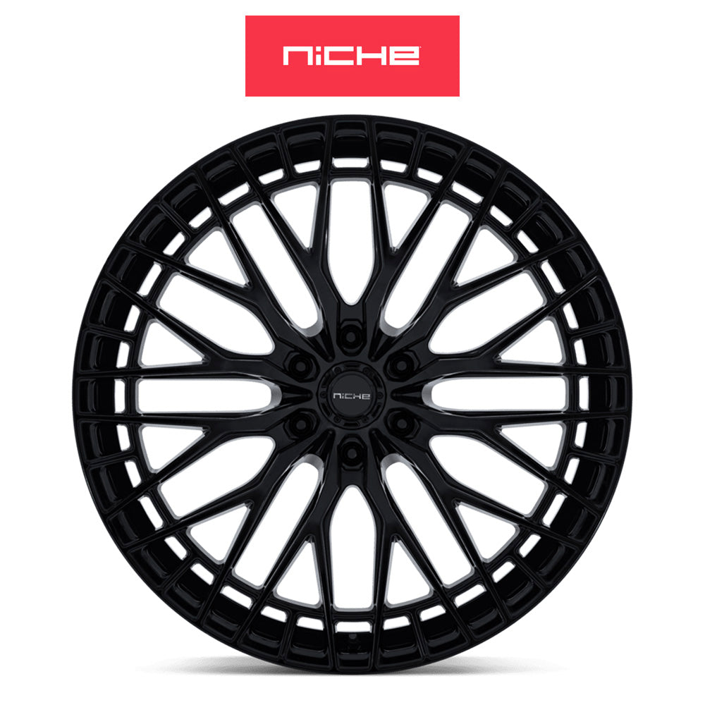 シボレー タホ 用 ニッチ ジェノア 22x10J ET 20 フロント、リア グロスブラック フリーフォームホイール４本セット (消費税、送料込み)