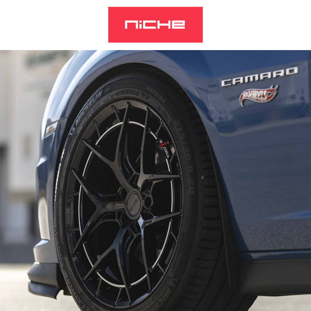 トヨタ GR スープラ用 ニッチ リビエラ 20x9J ET 20 フロント、20x10.5J ET 38 リア グロスブラック フリーフォームホイール４本セット (消費税、送料込み)