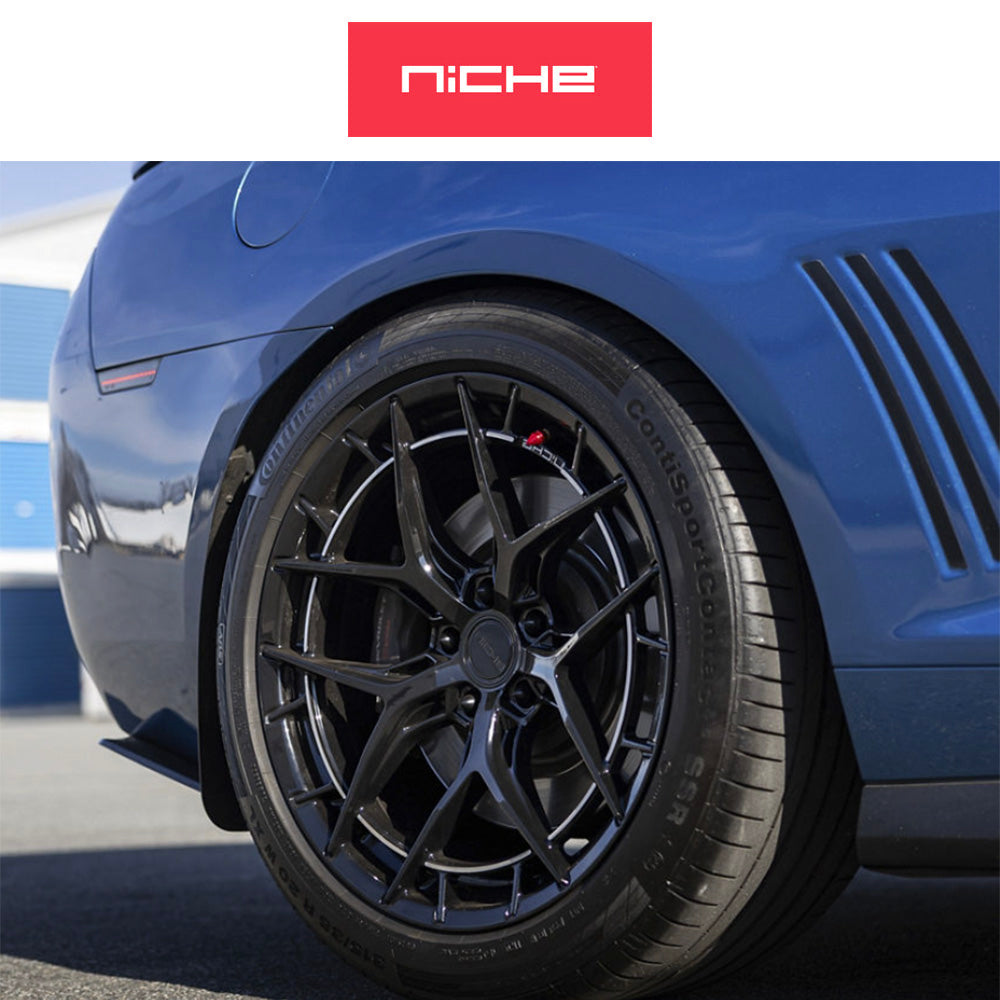 トヨタ GR スープラ用 ニッチ リビエラ 20x9J ET 20 フロント、20x10.5J ET 38 リア グロスブラック フリーフォームホイール４本セット (消費税、送料込み)