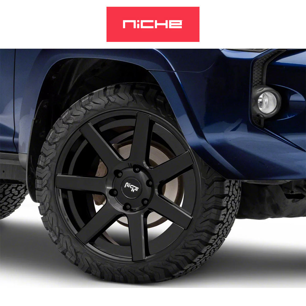 トヨタ ランドクルーザー用 ニッチ フューチャー 20x9.5J ET 30 フロント、リア グロスブラック ホイール４本セット　 Niche FUTURE 20X9.5 6X5.5 106.1 BL +30 (消費税、送料込み)