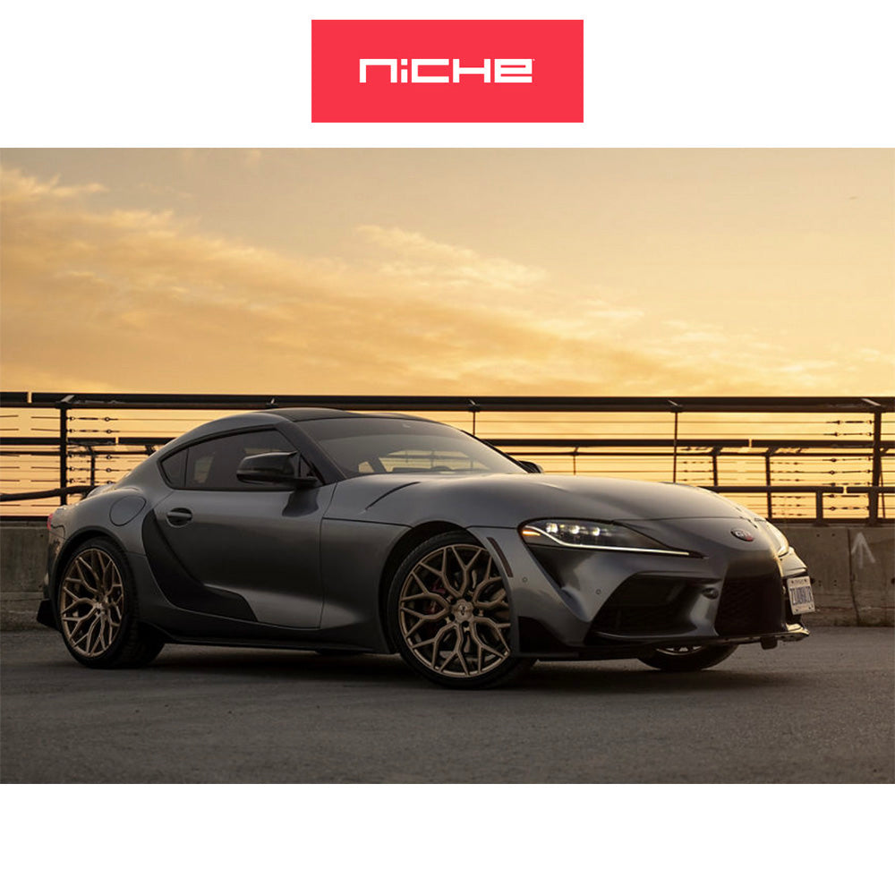 トヨタ GR スープラ (Toyota GR Supra)用 ニッチ マザンティ 20x9J ET 27 フロント 20x10.5J ET 40 リア マットブラック ホイール４本セット Niche MAZZANTI 20X9 5X112 66.5 BD +27 BMW CAP / MAZZANTI 20X10.5 5X112 BD +40 BMW CAP (送料無料)