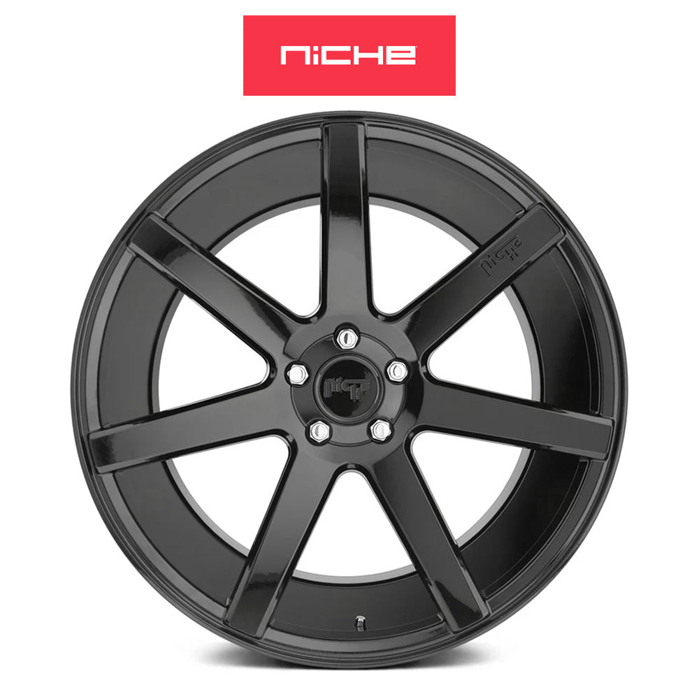 日産 ＧＴ－Ｒ用 ニッチ ヴェローナ 20x9J ET 35 フロント、20x10J ET 40 リア グロスブラック ホイール４本セット (消費税、送料込み)