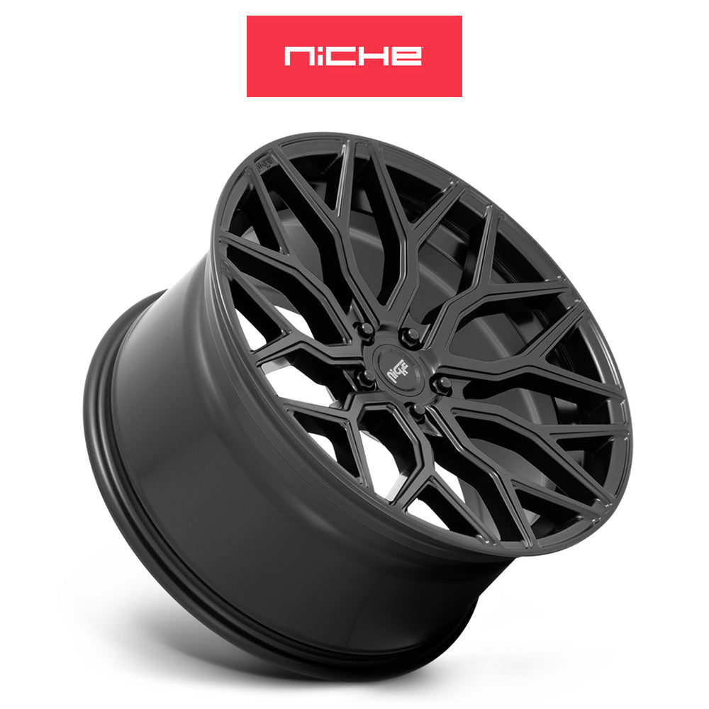 トヨタ GR スープラ (Toyota GR Supra)用 ニッチ マザンティ 20x9J ET 27 フロント 20x10.5J ET 40 リア マットブラック ホイール４本セット Niche MAZZANTI 20X9 5X112 66.5 BD +27 BMW CAP / MAZZANTI 20X10.5 5X112 BD +40 BMW CAP (送料無料)