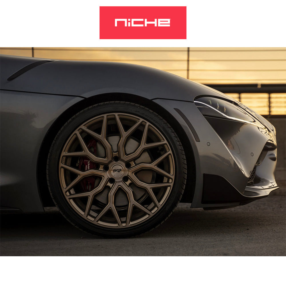 トヨタ GR スープラ (Toyota GR Supra)用 ニッチ マザンティ 20x9J ET 27 フロント 20x10.5J ET 40 リア マットブラック ホイール４本セット Niche MAZZANTI 20X9 5X112 66.5 BD +27 BMW CAP / MAZZANTI 20X10.5 5X112 BD +40 BMW CAP (送料無料)