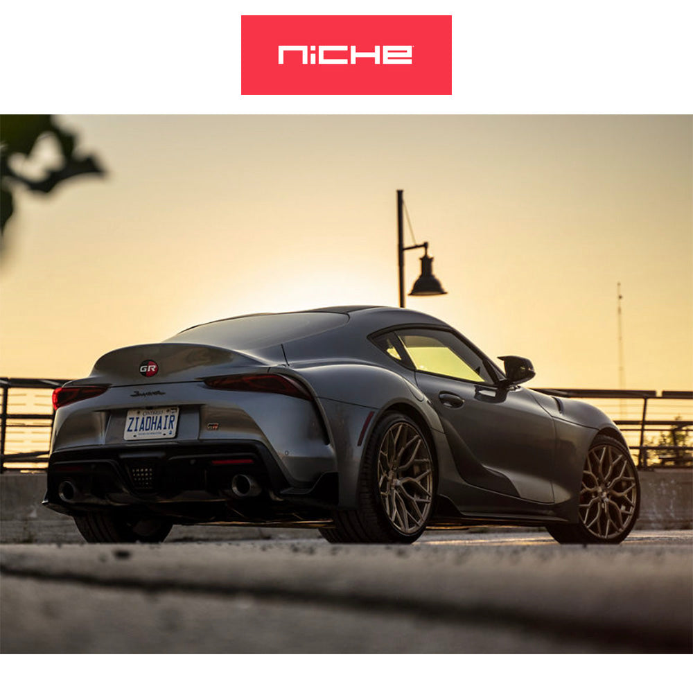 トヨタ GR スープラ (Toyota GR Supra)用 ニッチ マザンティ 20x9J ET 27 フロント 20x10.5J ET 40 リア マットブラック ホイール４本セット Niche MAZZANTI 20X9 5X112 66.5 BD +27 BMW CAP / MAZZANTI 20X10.5 5X112 BD +40 BMW CAP (送料無料)