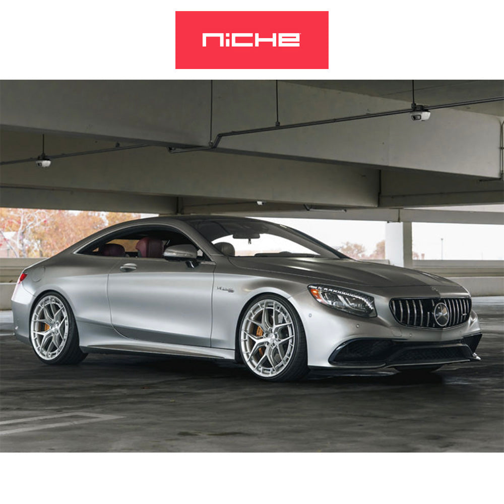 トヨタ GR スープラ用 ニッチ リビエラ 20x9J ET 20 フロント、20x10.5J ET 38 リア グロスシルバーブラッシュドフェイス フリーフォームホイール４本セット (消費税、送料込み)