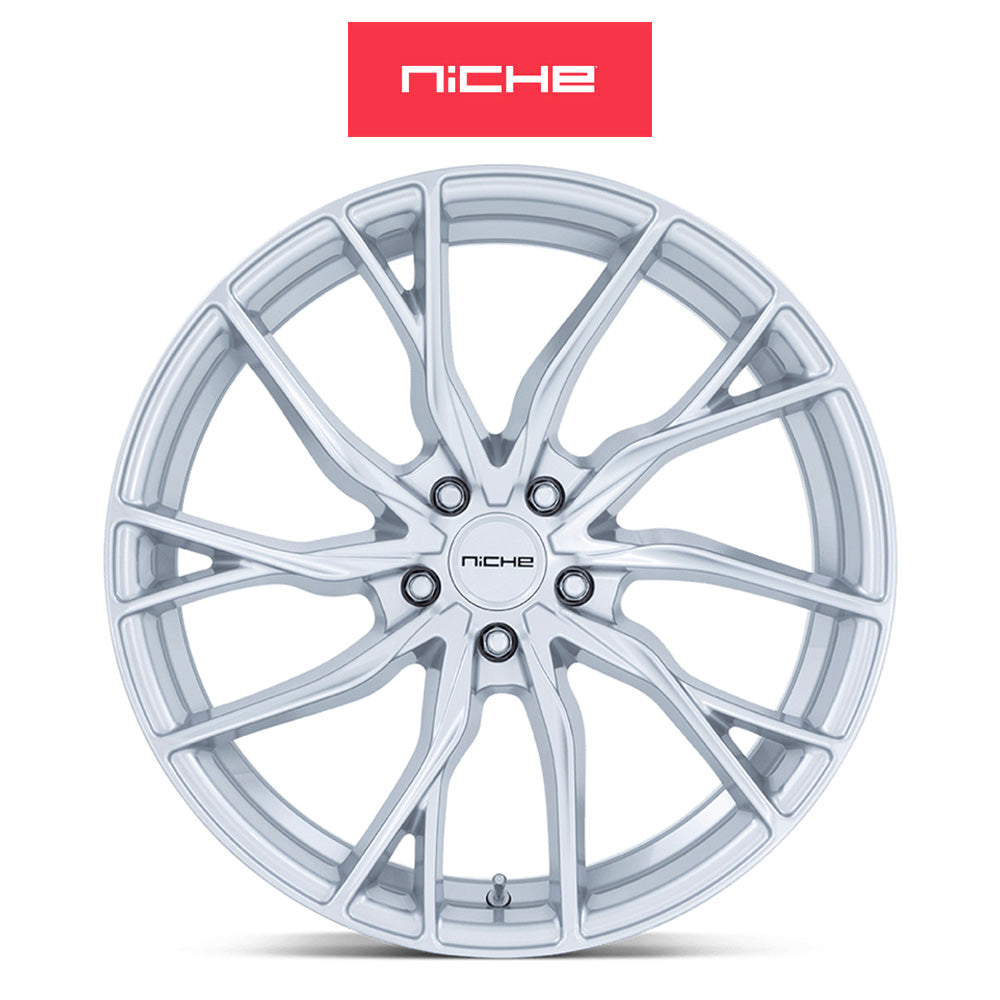 テスラモデルＹ用 ニッチ ノヴァラ 20x10.5J ET 40 フロント、リア シルバー ホイール４本セット　Niche NOVARA 20X10.5 5X4.5 72 SL +40 (消費税、送料込み)