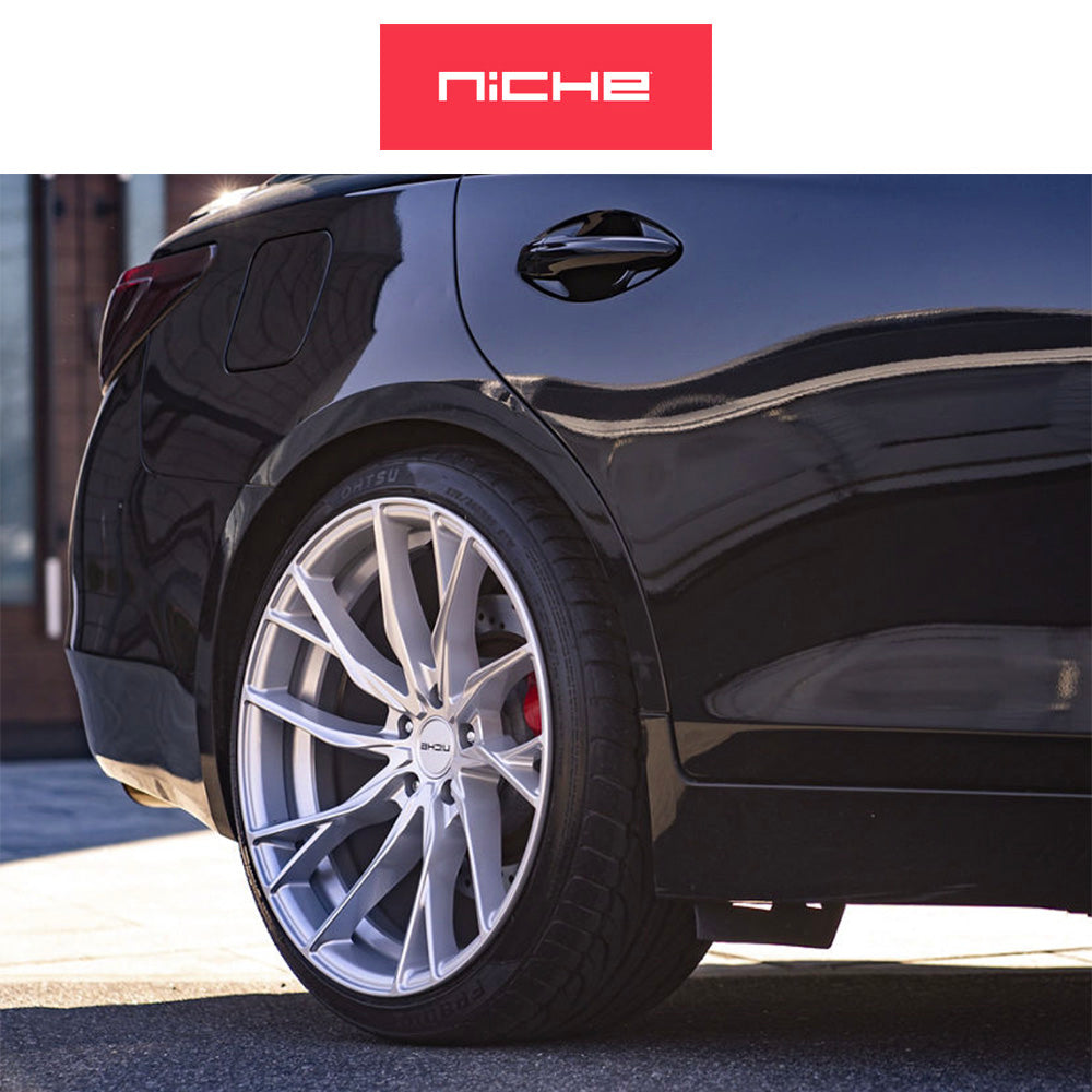 テスラモデルＹ用 ニッチ ノヴァラ 20x10.5J ET 40 フロント、リア シルバー ホイール４本セット　Niche NOVARA 20X10.5 5X4.5 72 SL +40 (消費税、送料込み)