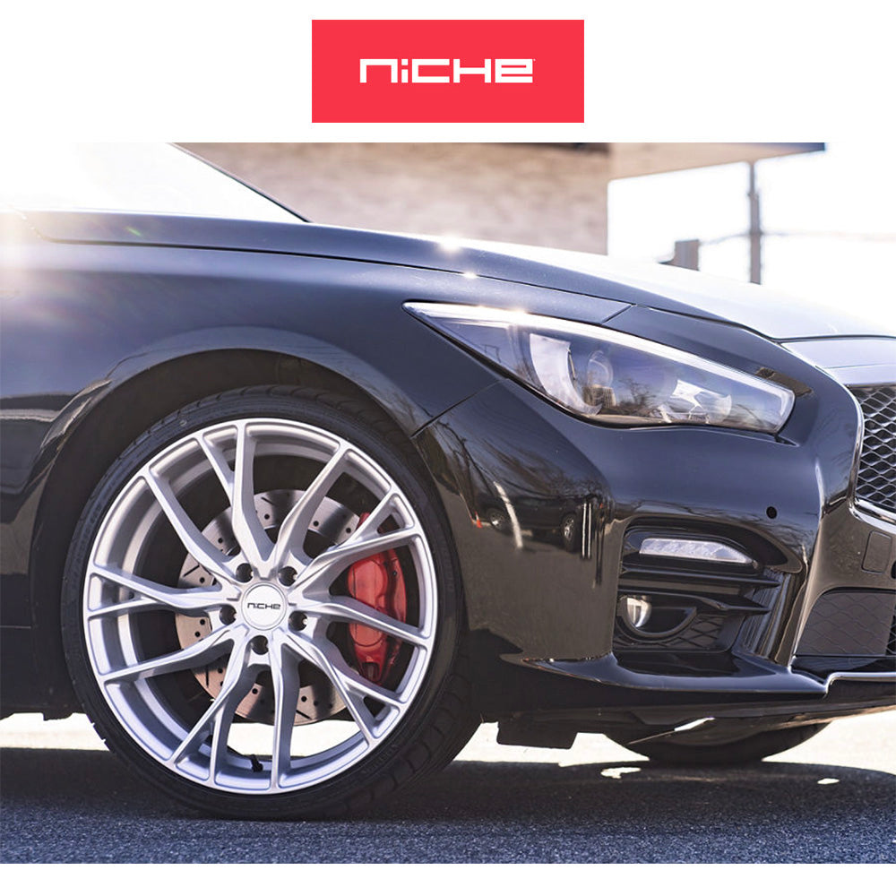 テスラモデルＹ用 ニッチ ノヴァラ 20x10.5J ET 40 フロント、リア シルバー ホイール４本セット　Niche NOVARA 20X10.5 5X4.5 72 SL +40 (消費税、送料込み)