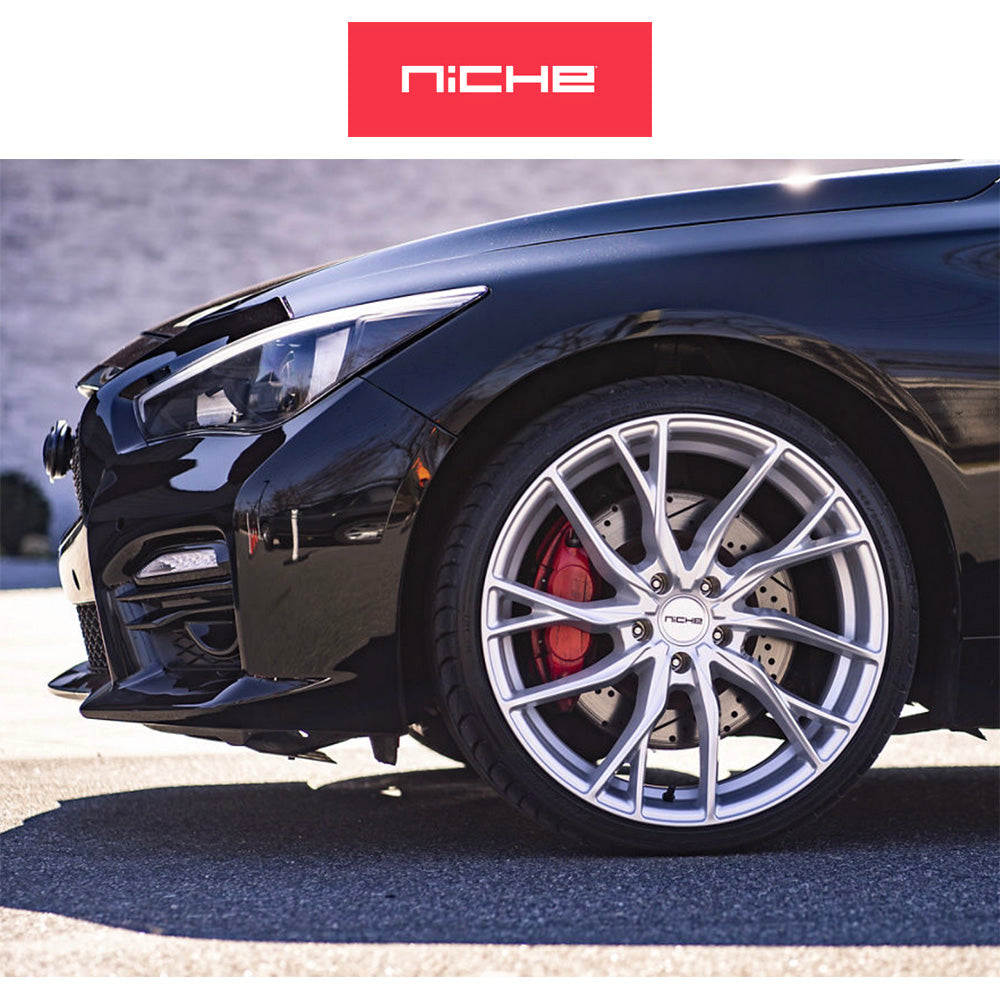 テスラモデルＹ用 ニッチ ノヴァラ 20x10.5J ET 40 フロント、リア シルバー ホイール４本セット　Niche NOVARA 20X10.5 5X4.5 72 SL +40 (消費税、送料込み)