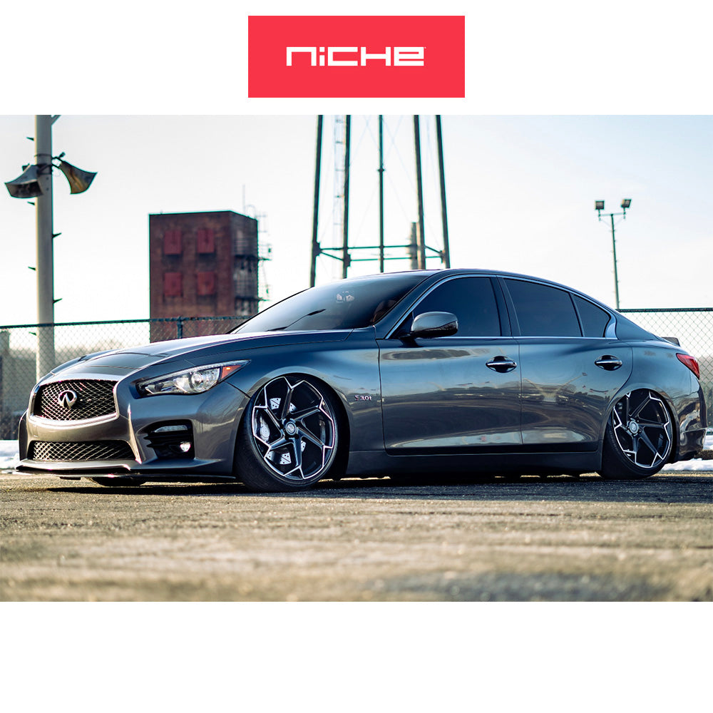 テスラモデルＹ用 ニッチ フラッシュ 20x10.5J ET 40 フロント、リア グロスブラック ブラッシュド ホイール４本セット Niche FLASH 20X10.5 5X4.5 72 RBL 40MM (消費税、送料込み)