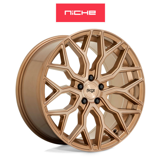 テスラモデルＹ用 ニッチ マザンティ 19x9.5J ET 35 フロント、リア ブロンズブラッシュド ホイール４本セット Niche MAZZANTI 19X9.5 5X4.5 72 BZBR 35MM (消費税、送料込み)