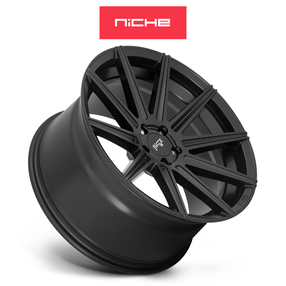 テスラモデルＹ用 ニッチ ティフォシ 20x10.5J ET 40 フロント、リア マットブラック ホイール４本セット　Niche 20X10.5 TIFOSI 5X114.3 BD 7.34 72 40MM (消費税、送料込み)