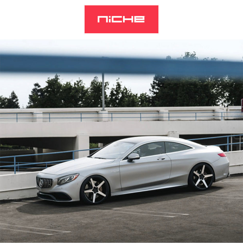テスラモデル３用 ニッチ モデナ 20x9J ET 35 フロント、リア グロスブラック マシニング加工済みフェイス ホイール４本セット　Niche MODENA 20X9 5X4.5 72 +35 G-BLK MCH-FC (消費税、送料込み)