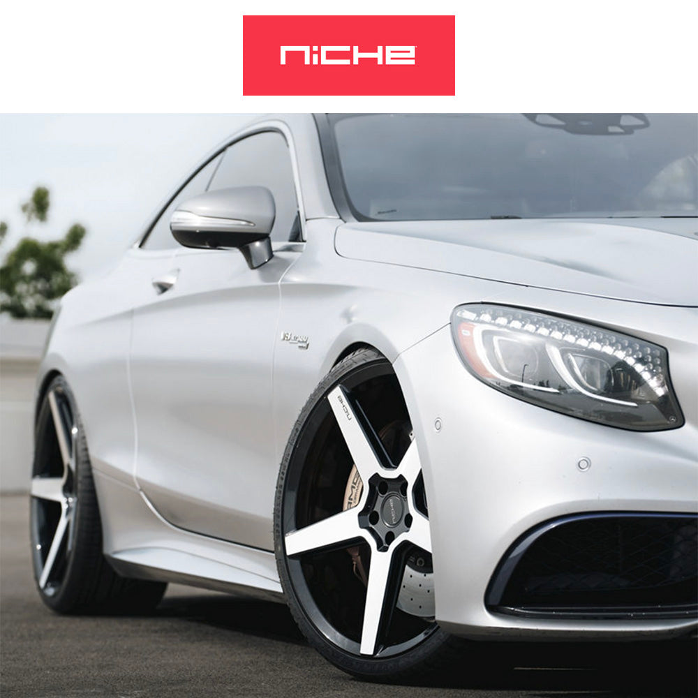 テスラモデル３用 ニッチ モデナ 20x9J ET 35 フロント、リア グロスブラック マシニング加工済みフェイス ホイール４本セット　Niche MODENA 20X9 5X4.5 72 +35 G-BLK MCH-FC (消費税、送料込み)
