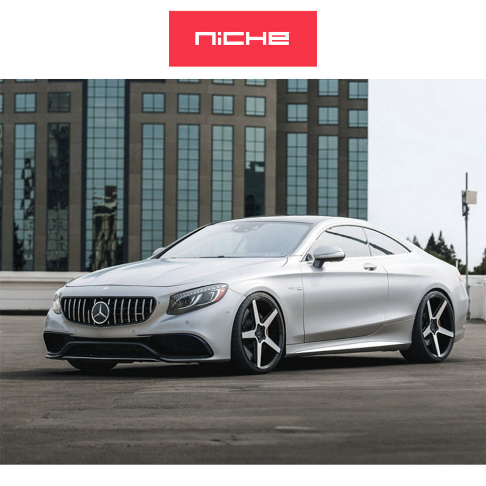 テスラモデル３用 ニッチ モデナ 20x9J ET 35 フロント、リア グロスブラック マシニング加工済みフェイス ホイール４本セット　Niche MODENA 20X9 5X4.5 72 +35 G-BLK MCH-FC (消費税、送料込み)