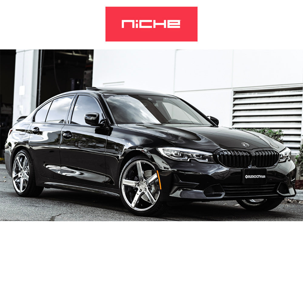 ＢＭＷ ３シリーズ用 ニッチ ミラン 20x8.5J ET 34 フロント、リア クローム ホイール４本セット (消費税、送料込み)