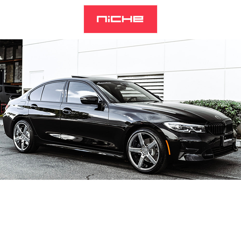 ＢＭＷ ３シリーズ用 ニッチ ミラン 20x8.5J ET 34 フロント、リア クローム ホイール４本セット (消費税、送料込み)
