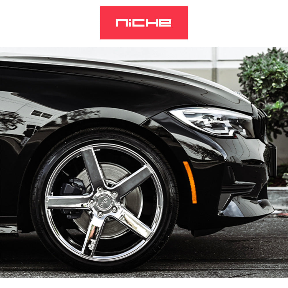 ＢＭＷ ３シリーズ用 ニッチ ミラン 20x8.5J ET 34 フロント、リア クローム ホイール４本セット (消費税、送料込み)