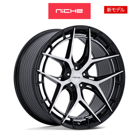 トヨタ GR スープラ用 ニッチ リビエラ 20x9J ET 20 フロント、20x10.5J ET 38 リア グロスブラックマシンドフェイス フリーフォームホイール４本セット (消費税、送料込み)