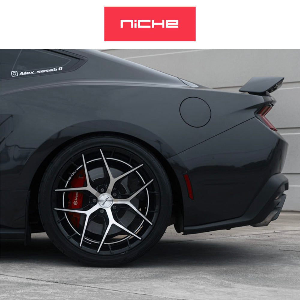 トヨタ GR スープラ用 ニッチ リビエラ 20x9J ET 20 フロント、20x10.5J ET 38 リア グロスブラックマシンドフェイス フリーフォームホイール４本セット (消費税、送料込み)