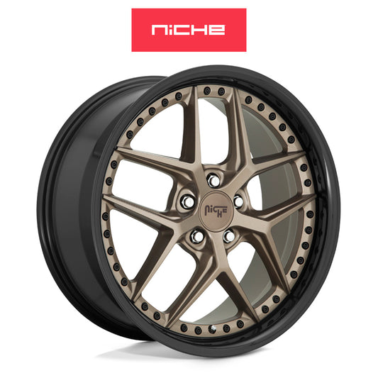レクサス ＲＸ用 ニッチ バイス 19x8.5J ET 35 フロント、リア マットブロンズブラックビーズリング ホイール４本セット　Niche VICE 19X8.5 5X4.5 72 ZDB +35 (消費税、送料込み)