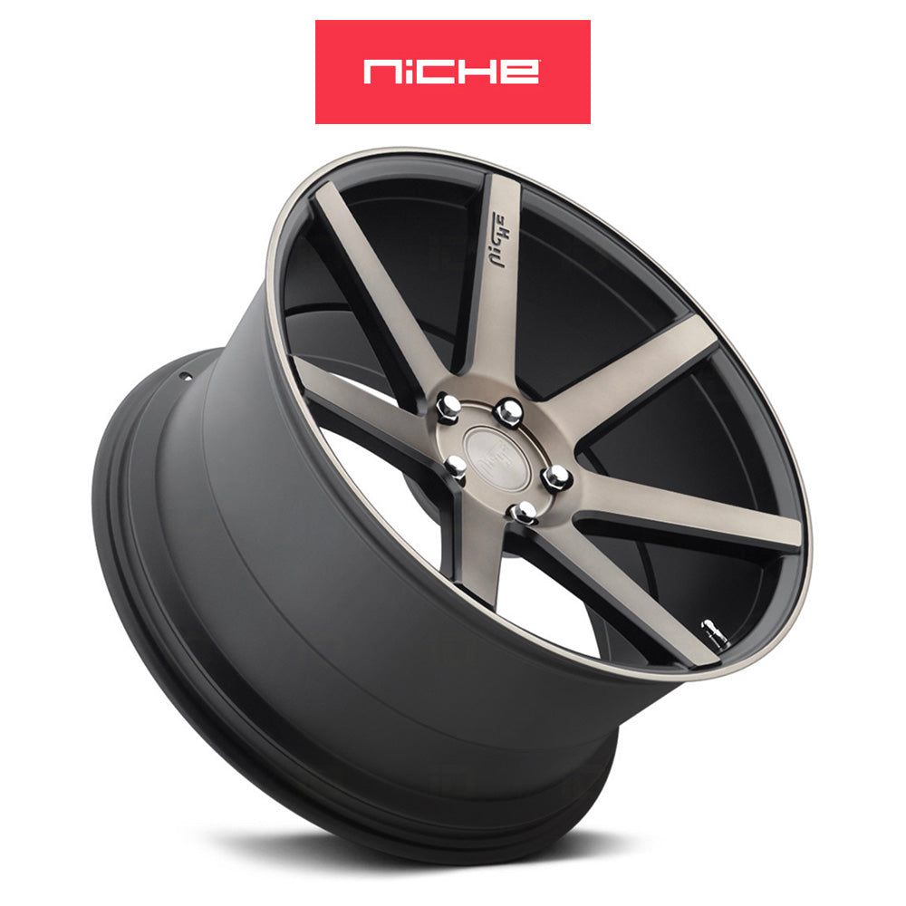 ＢＭＷ ３シリーズ用 ニッチ ヴェローナ 19x8.5J ET 34 フロント、リア マット ブラック マシンド ホイール４本セット (消費税、送料込み)