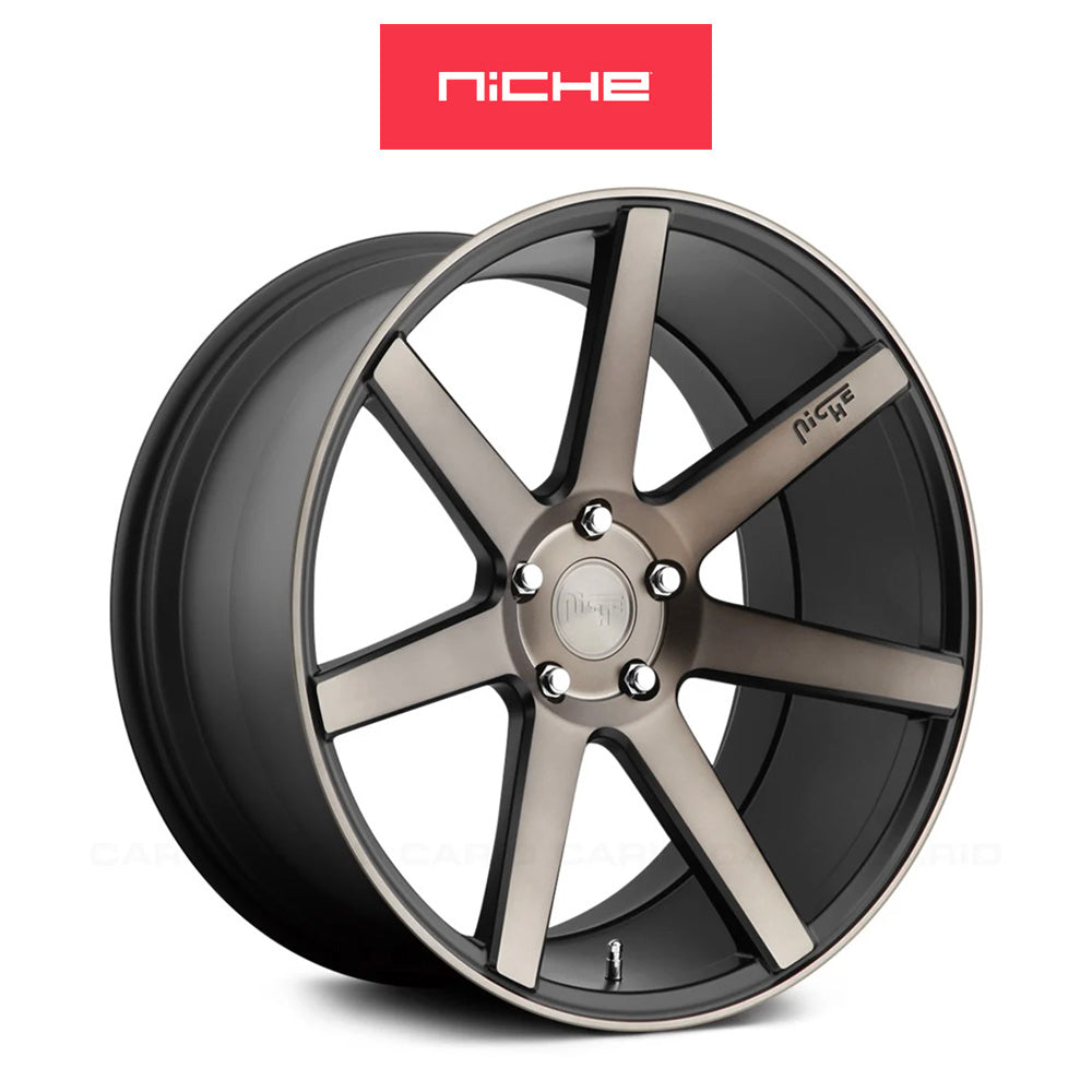ＢＭＷ ３シリーズ用 ニッチ ヴェローナ 19x8.5J ET 34 フロント、リア マット ブラック マシンド ホイール４本セット (消費税、送料込み)