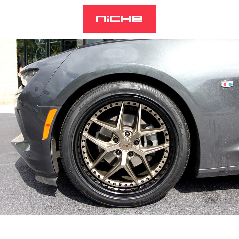 テスラモデル３用 ニッチ バイス 20x9J ET 35 フロント、リア マットブロンズブラックビーズリング ホイール４本セット　Niche VICE 20X9 5X4.5 72 ZDB +35 (消費税、送料込み)