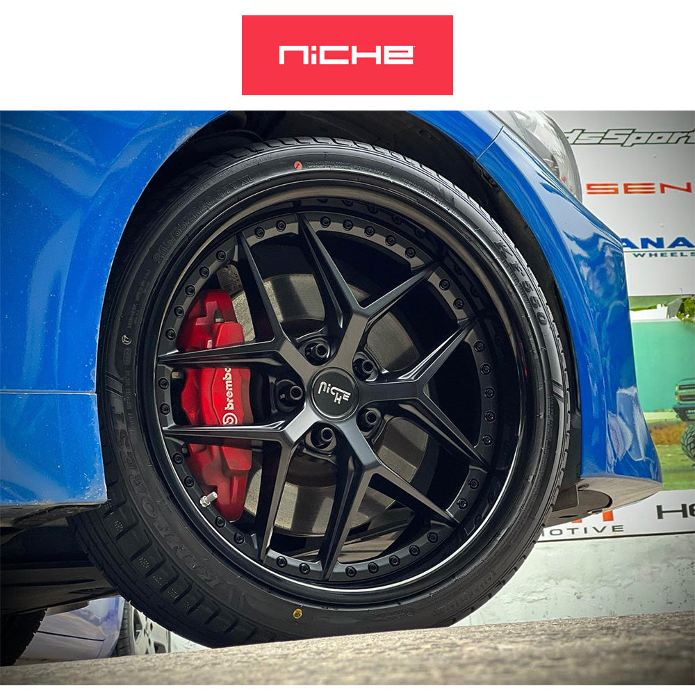 テスラモデル３用 ニッチ バイス 20x9J ET 35 フロント、リア グロスブラック マットブラック ホイール４本セット　Niche VICE 20X9 5X4.5 72 BLD +35 (消費税、送料込み)