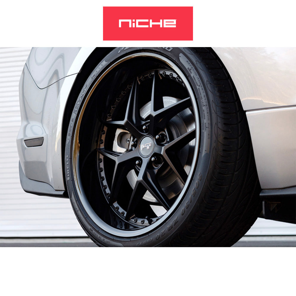 テスラモデル３用 ニッチ バイス 20x9J ET 35 フロント、リア グロスブラック マットブラック ホイール４本セット　Niche VICE 20X9 5X4.5 72 BLD +35 (消費税、送料込み)