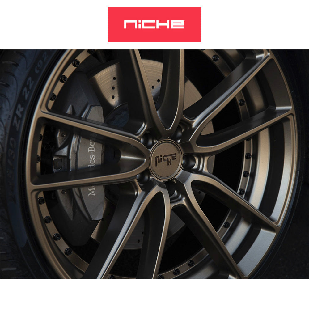 テスラモデル３用 ニッチ DFS 18x8J ET 40 フロント、リア マットブロンズ ホイール４本セット　Niche DFS 18X8 5X4.5 72 ZD +40 (消費税、送料込み)