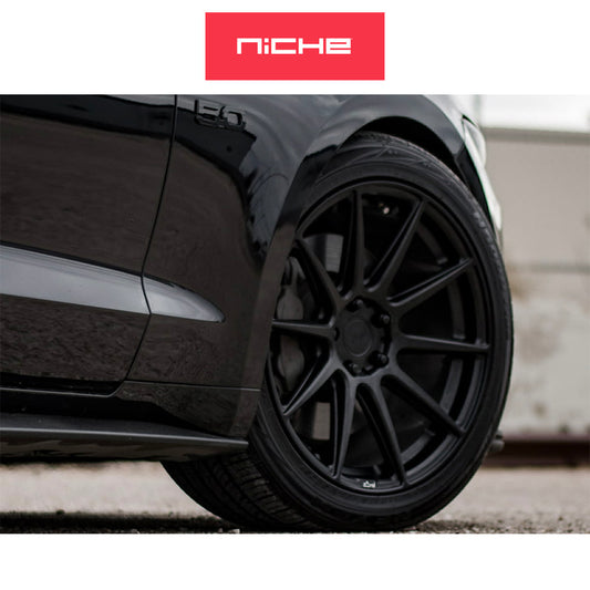 ホンダ シビック　タイプＲ(Honda Civic Type-R)用 ニッチ エッセン 19x8.5J ET 35 フロント&リア マットブラック ホイール４本セット Niche ESSEN 19X8.5 5X120 72 BD +35 (送料無料)