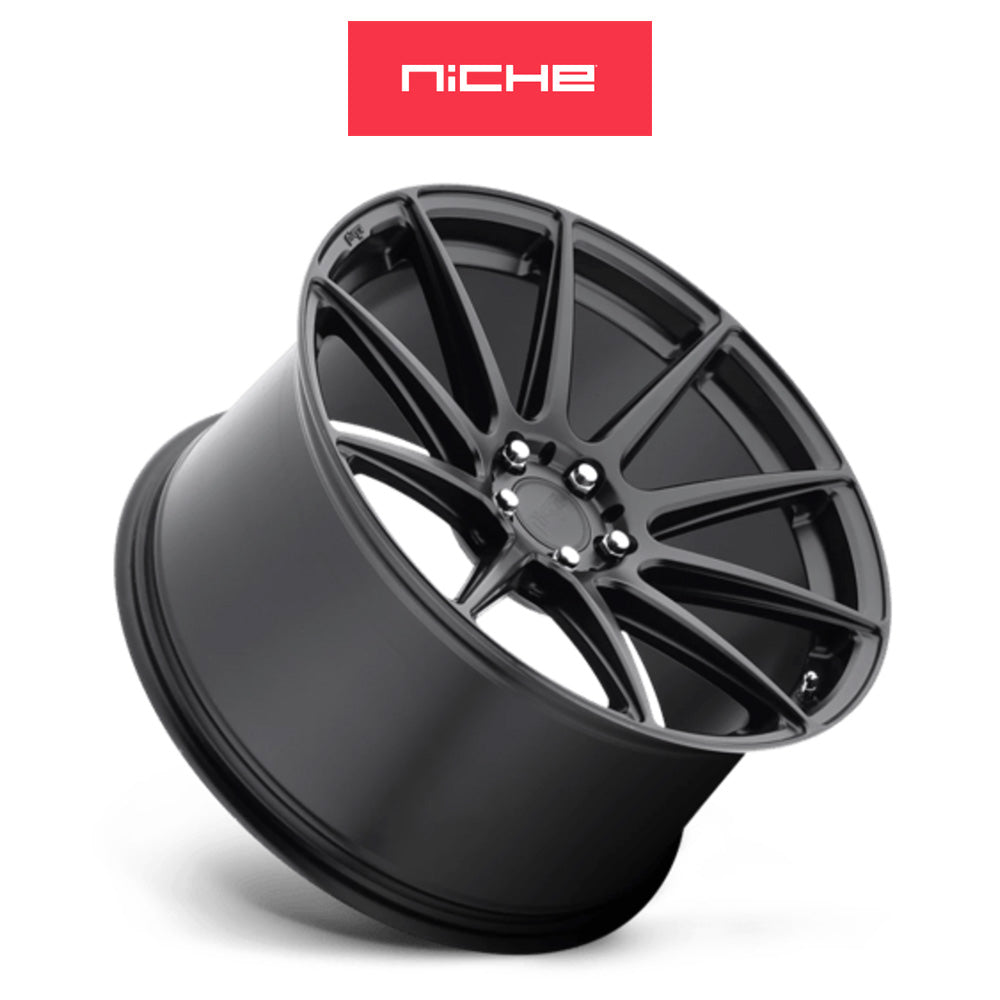 ホンダ シビック　タイプＲ(Honda Civic Type-R)用 ニッチ エッセン 19x8.5J ET 35 フロント&リア マットブラック ホイール４本セット Niche ESSEN 19X8.5 5X120 72 BD +35 (送料無料)