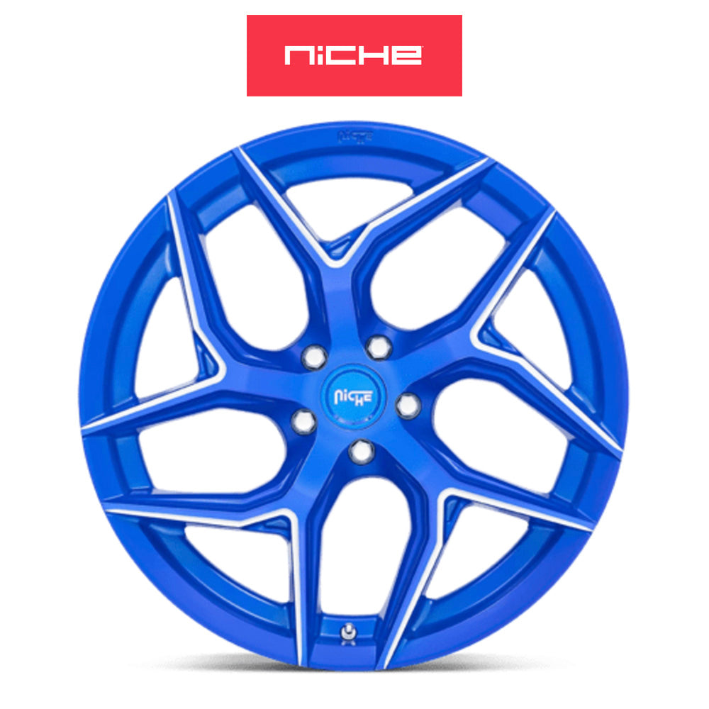 ホンダ シビック　タイプＲ(Honda Civic Type-R)用 ニッチ トーション 20x9J ET 35 フロント&リア アノダイズドブルーミルドアクセント ホイール４本セット Niche TORSION 20X9 5X120 72 ABM 35MM (送料無料)