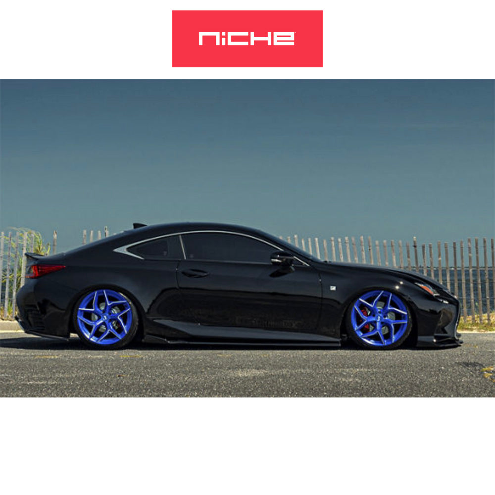 ホンダ シビック　タイプＲ(Honda Civic Type-R)用 ニッチ トーション 20x9J ET 35 フロント&リア アノダイズドブルーミルドアクセント ホイール４本セット Niche TORSION 20X9 5X120 72 ABM 35MM (送料無料)