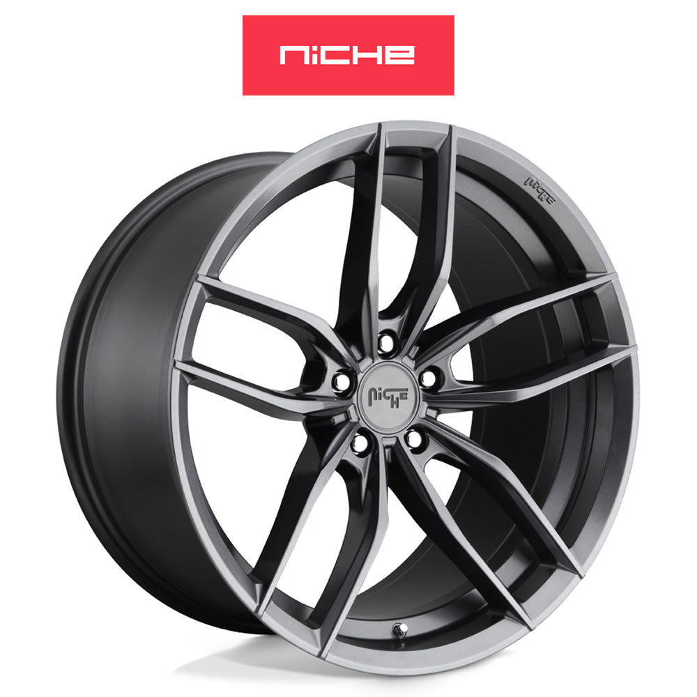 ホンダ シビック　タイプＲ(Honda Civic Type-R)用 ニッチ ヴォッソ 19x8.5J ET 35 フロント&リア マットアンスラサイト ホイール４本セット Niche VOSSO 19X8.5 5X120 72 VL 35MM (送料無料)