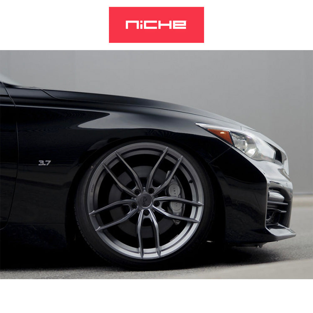 ホンダ シビック　タイプＲ(Honda Civic Type-R)用 ニッチ ヴォッソ 19x8.5J ET 35 フロント&リア マットアンスラサイト ホイール４本セット Niche VOSSO 19X8.5 5X120 72 VL 35MM (送料無料)