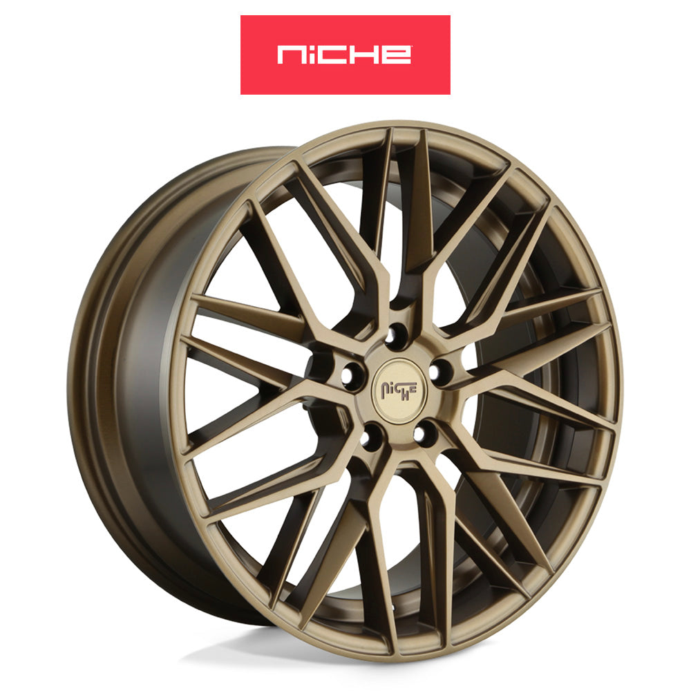 ホンダ シビック　タイプＲ(Honda Civic Type-R)用 ニッチ ガマ 19x9.5J ET 40 フロント&リア マットブロンズ ホイール４本セット Niche GAMMA 19X9.5 5X120 72 ZD +40 (送料無料)