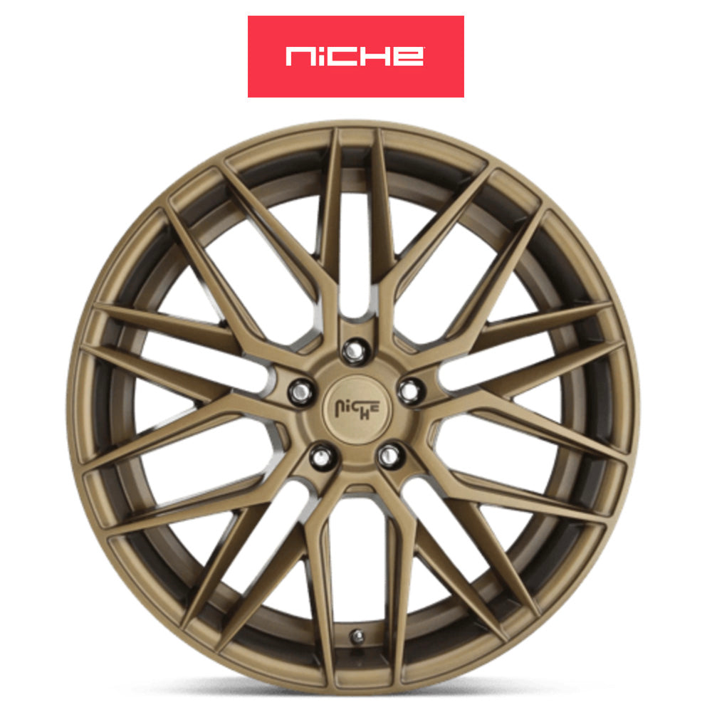 ホンダ シビック　タイプＲ(Honda Civic Type-R)用 ニッチ ガマ 19x9.5J ET 40 フロント&リア マットブロンズ ホイール４本セット Niche GAMMA 19X9.5 5X120 72 ZD +40 (送料無料)
