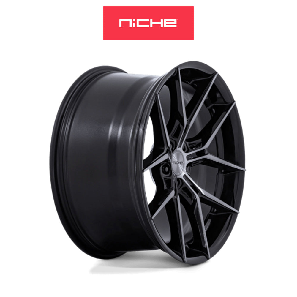 ホンダ シビック　タイプＲ(Honda Civic Type-R)用 ニッチ プロディジー５ 18x9.5J ET 40 フロント&リア グロスブラックダークティントクリア ホイール４本セット Niche PRODIGY 5 18X9.5 5X120 72 +40 G-BLK DDT (送料無料)
