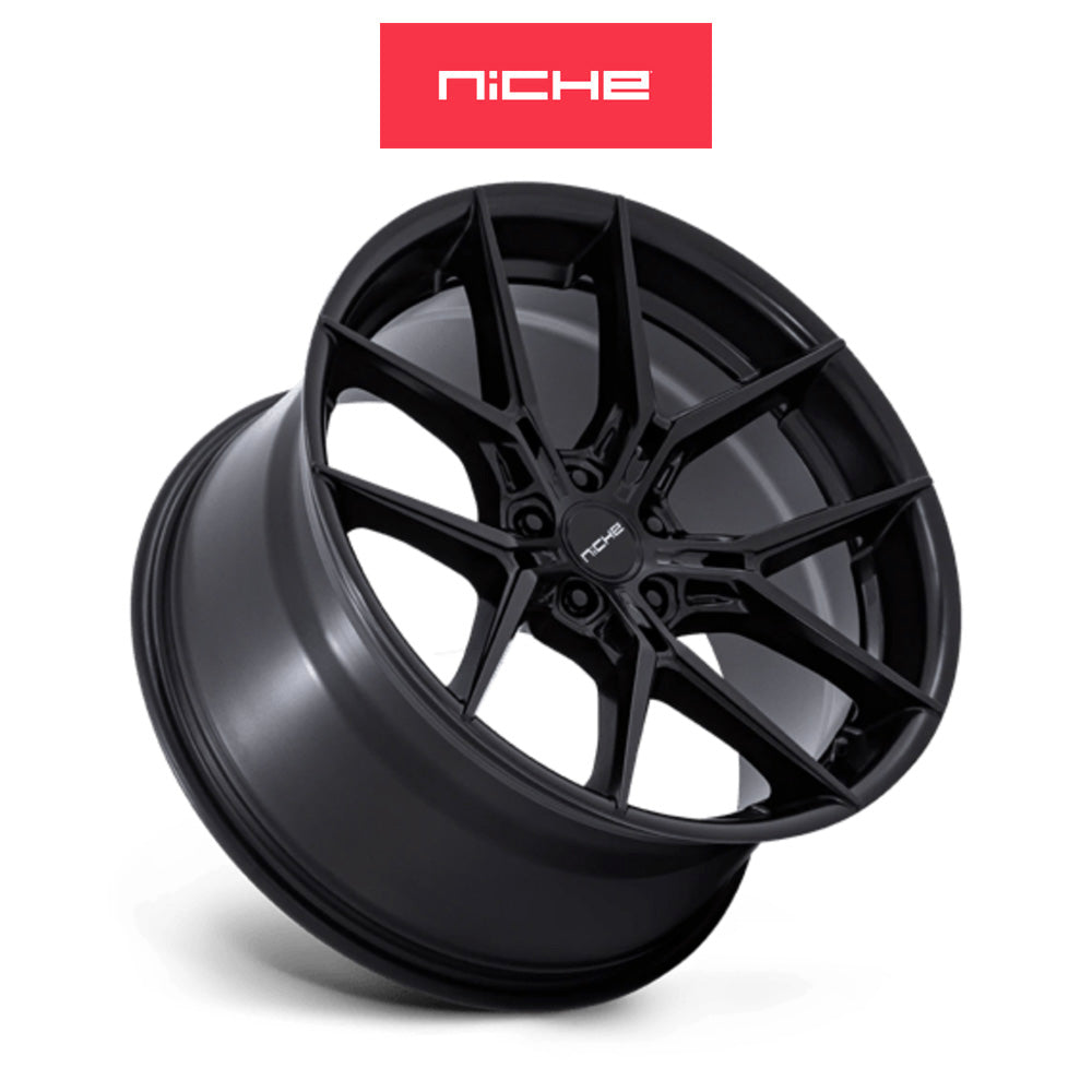 ホンダ シビック　タイプＲ(Honda Civic Type-R)用 ニッチ プロディジー５ 19x8.5J ET 25 フロント&リア マットブラック ホイール４本セット Niche PRODIGY 5 19X8.5 5X120 72 +25 M-BLK (送料無料)