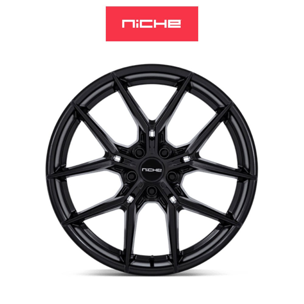 ホンダ シビック　タイプＲ(Honda Civic Type-R)用 ニッチ プロディジー５ 19x8.5J ET 25 フロント&リア マットブラック ホイール４本セット Niche PRODIGY 5 19X8.5 5X120 72 +25 M-BLK (送料無料)