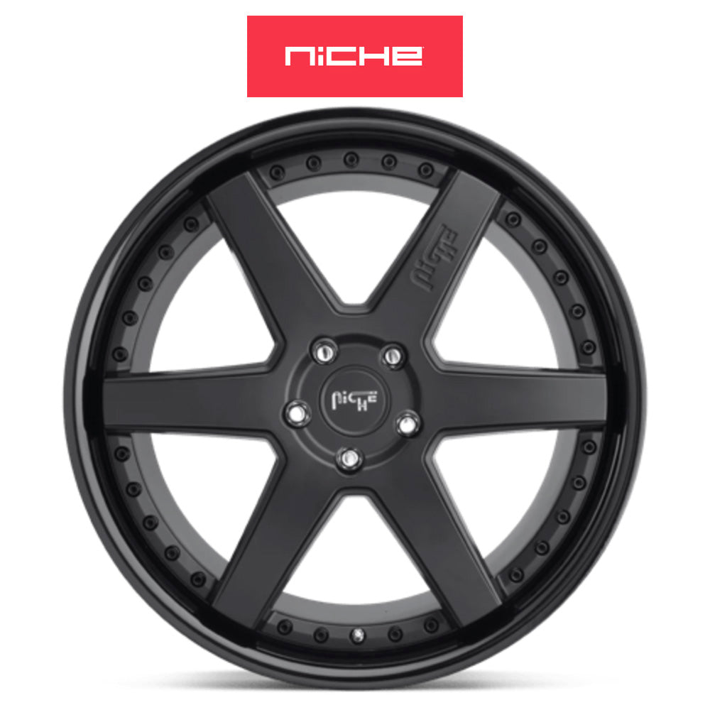 ホンダ シビック　タイプＲ(Honda Civic Type-R)用 ニッチ アルテア 19x8.5J ET 35 フロント&リア グロスブラックマットブラック ホイール４本セット Niche ALTAIR 19X8.5 5X120 72 BLD +35 (送料無料)