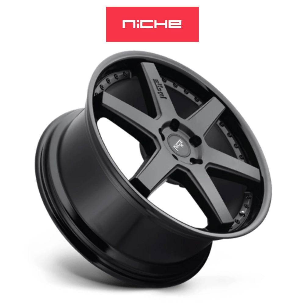 ホンダ シビック　タイプＲ(Honda Civic Type-R)用 ニッチ アルテア 19x8.5J ET 35 フロント&リア グロスブラックマットブラック ホイール４本セット Niche ALTAIR 19X8.5 5X120 72 BLD +35 (送料無料)